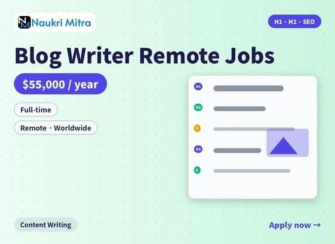 Blog Writer Remote Jobs