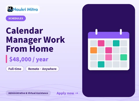 Calendar Manager Work From Home