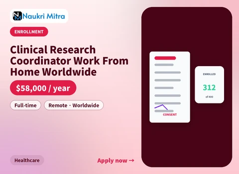 Clinical Research Coordinator Work From Home Worldwide
