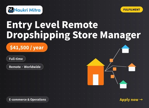 Entry Level Remote Dropshipping Store Manager