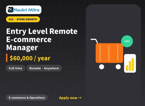 Entry Level Remote E-commerce Manager
