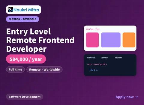 Entry Level Remote Frontend Developer