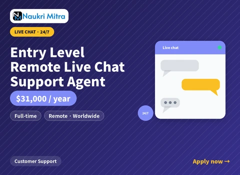 Entry Level Remote Live Chat Support Agent
