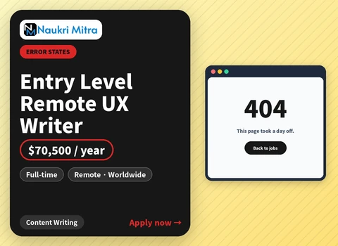 Entry Level Remote UX Writer