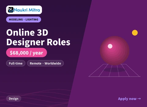 Online 3D Designer Roles