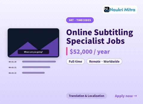 Online Subtitling Specialist Jobs