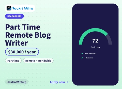 Part Time Remote Blog Writer