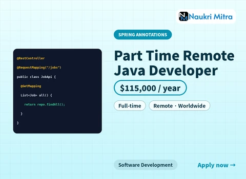 Part Time Remote Java Developer