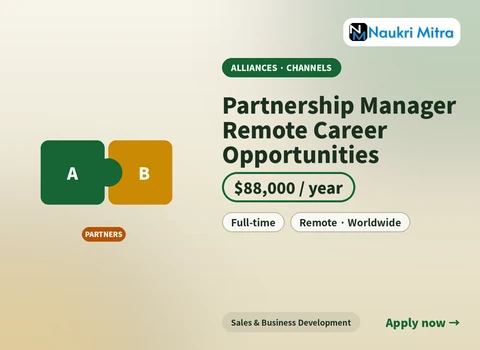 Partnership Manager Remote Career Opportunities