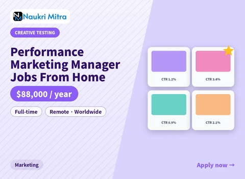 Performance Marketing Manager Jobs From Home