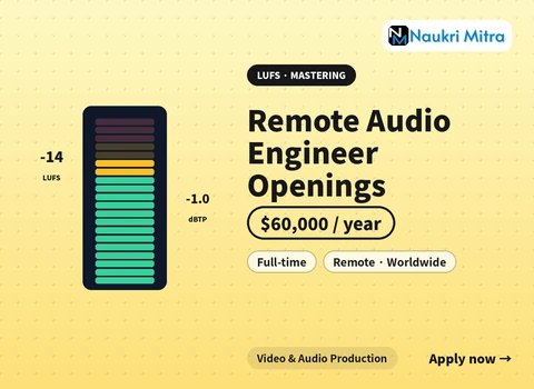 Remote Audio Engineer Openings
