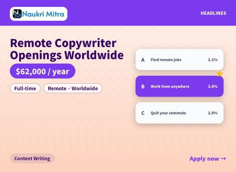 Remote Copywriter Openings Worldwide