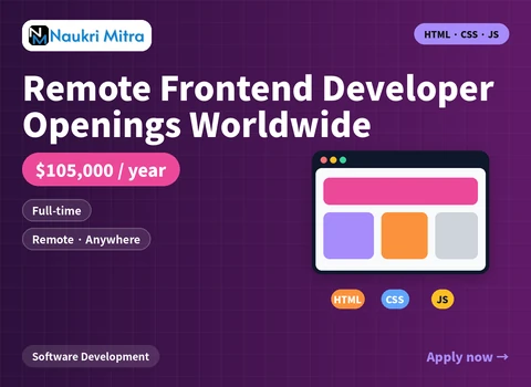 Remote Frontend Developer Openings Worldwide