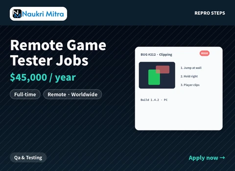 Remote Game Tester Jobs