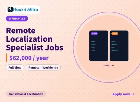Remote Localization Specialist Jobs