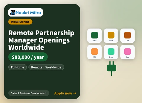 Remote Partnership Manager Openings Worldwide