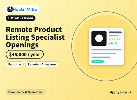 Remote Product Listing Specialist Openings