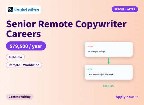 Senior Remote Copywriter Careers