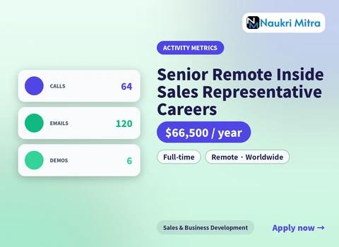 Senior Remote Inside Sales Representative Careers
