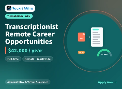 Transcriptionist Remote Career Opportunities