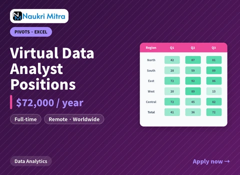Virtual Data Analyst Positions