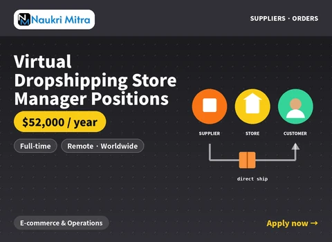 Virtual Dropshipping Store Manager Positions