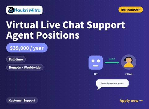Virtual Live Chat Support Agent Positions