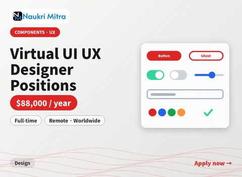 Virtual UI UX Designer Positions