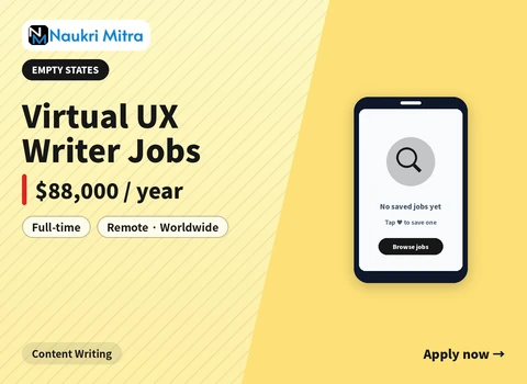 Virtual UX Writer Jobs