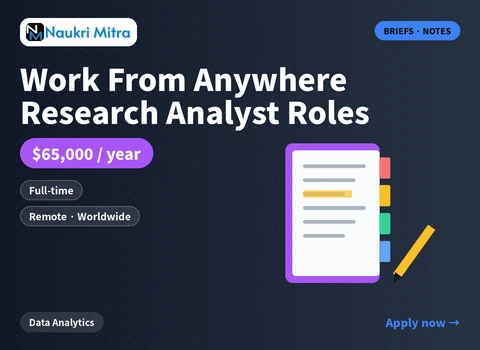 Work From Anywhere Research Analyst Roles