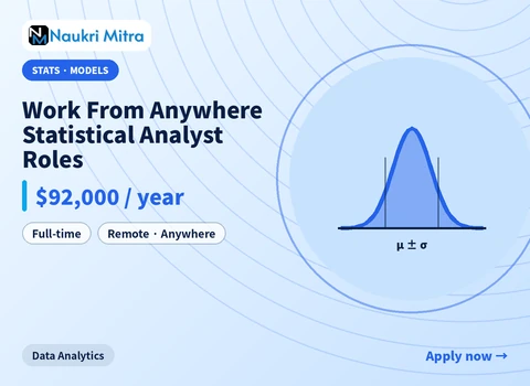 Work From Anywhere Statistical Analyst Roles