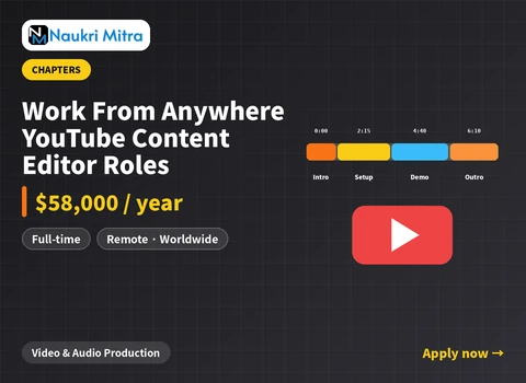 Work From Anywhere YouTube Content Editor Roles