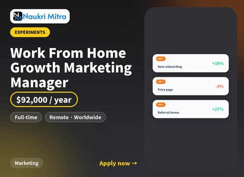 Work From Home Growth Marketing Manager