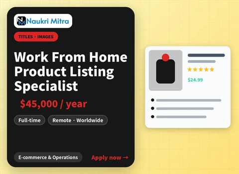 Work From Home Product Listing Specialist