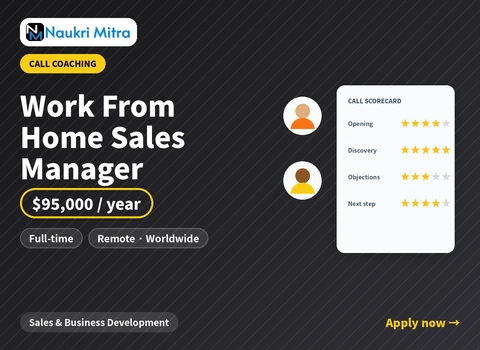 Work From Home Sales Manager